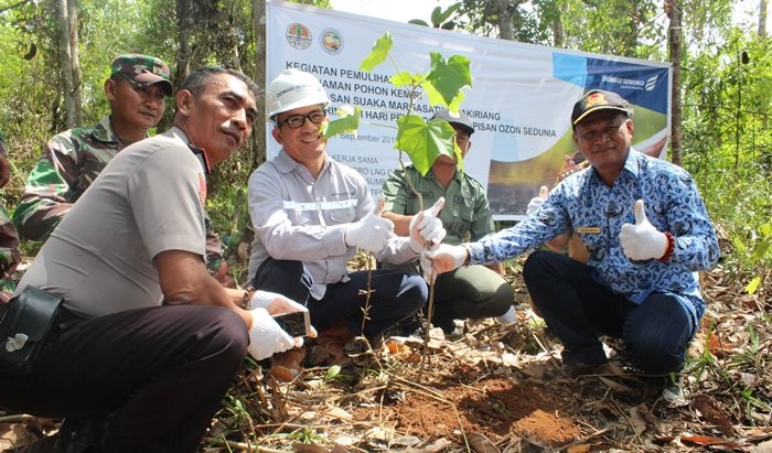 Hari Perlindungan Lapisan Ozon Sedunia, DSLNG Tanam 500 Kemiri di Bangkiriang